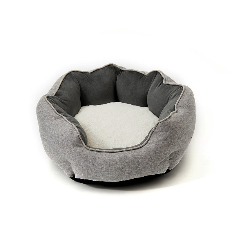 Octagonal Warm Winter Pet Bed