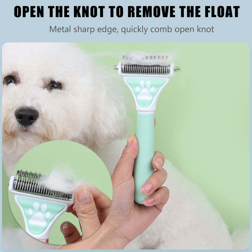 Double-Sided Pet Dematting & Deshedding Brush