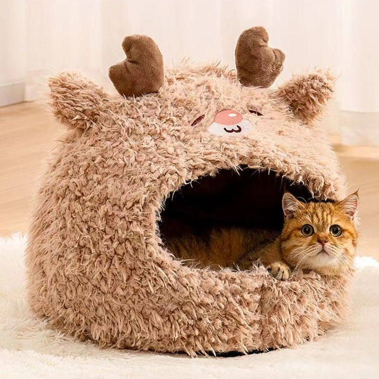 Semi-Closed Pet Nest for Cats and Small Dogs