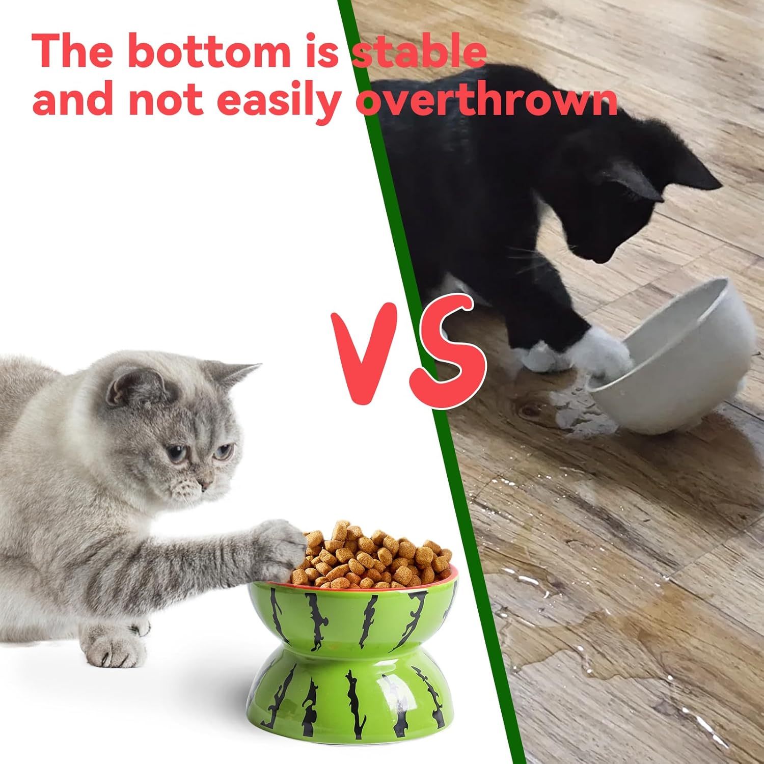 Elevated Ceramic Cat Bowl