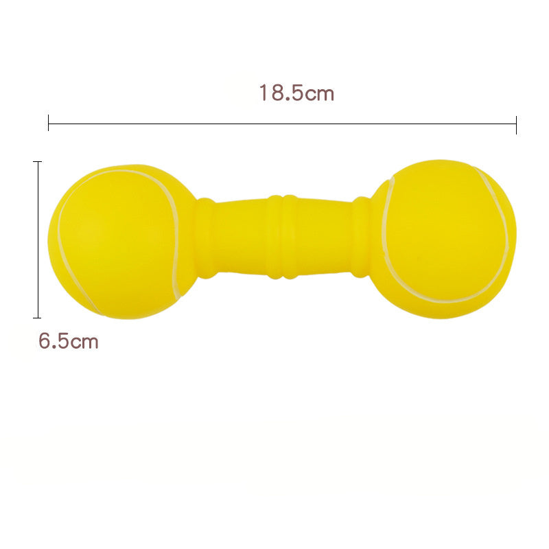 Dog Toys - Football Dumbbell Shaped Squeaky Chew Toy