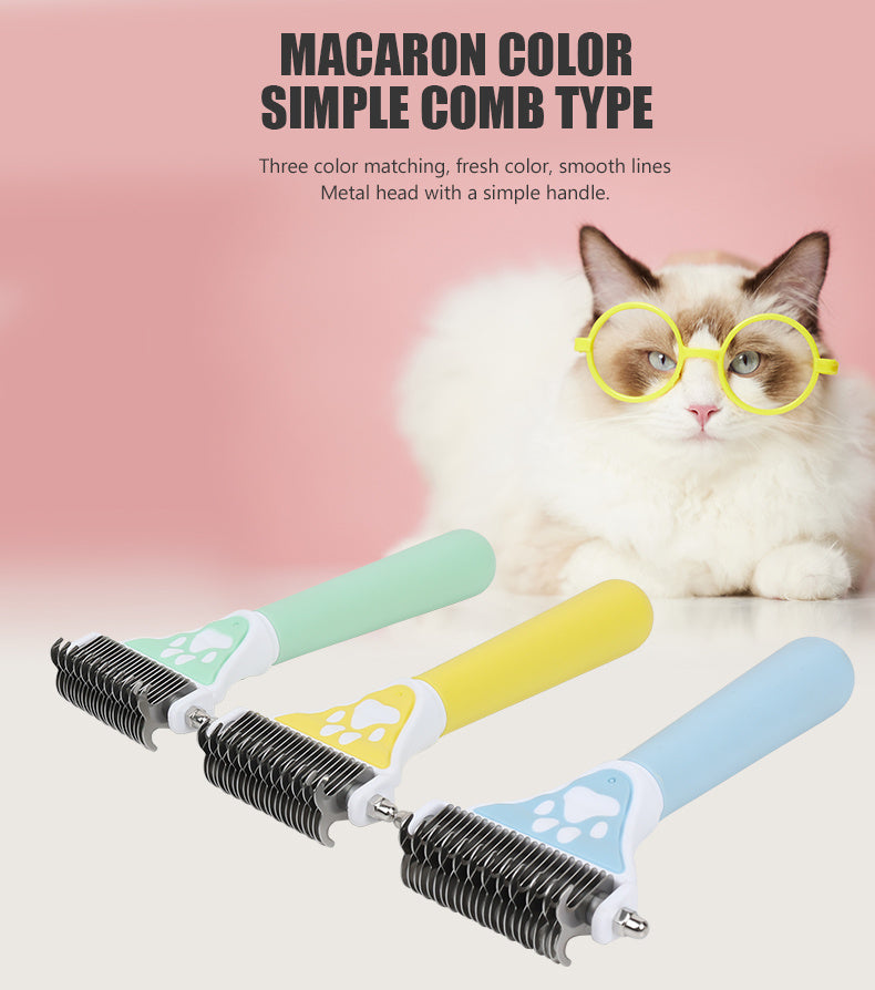 Double-Sided Pet Dematting & Deshedding Brush