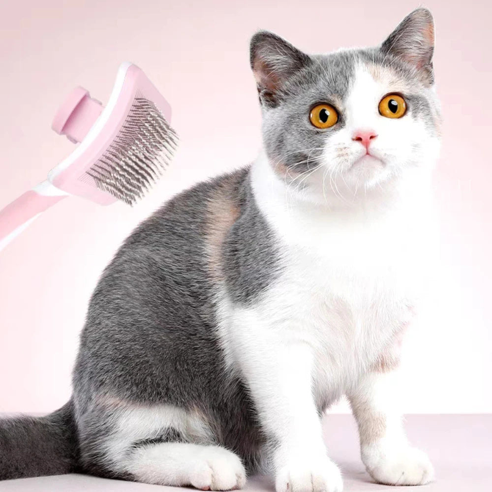 Self-Cleaning Slicker Brush for Dogs and Cats