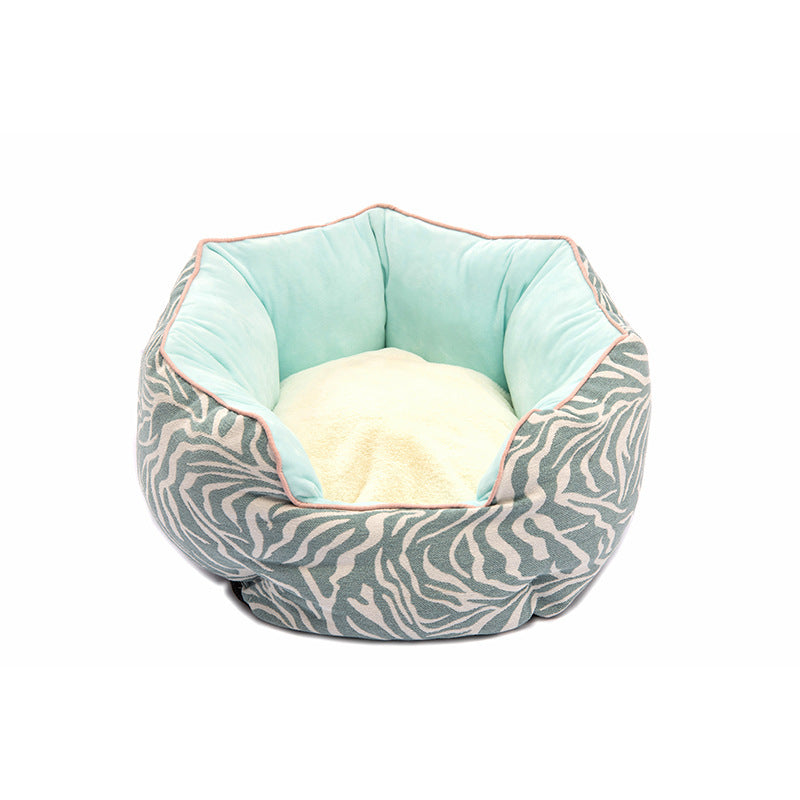 Octagonal Warm Winter Pet Bed