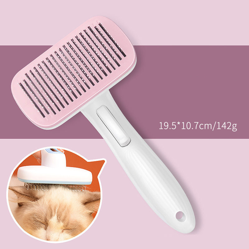 Automatic Pet Hair Removal Comb for Dogs and Cats