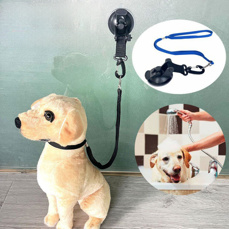 Pet Bathing Suction Cup Restraint - Anti-Grab Traction Rope