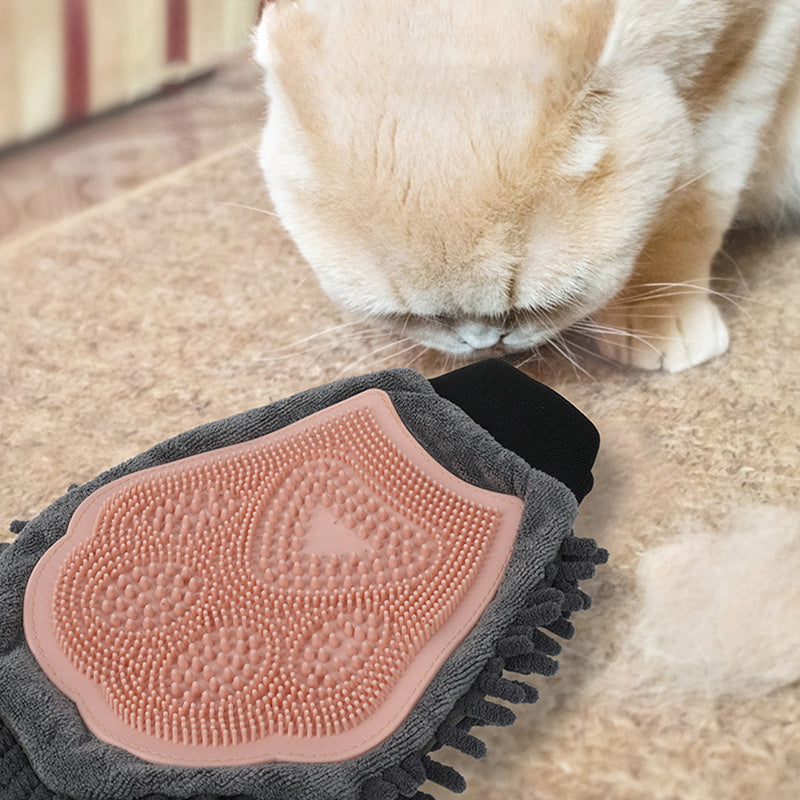 2-in-1 Pet Grooming Glove Brush