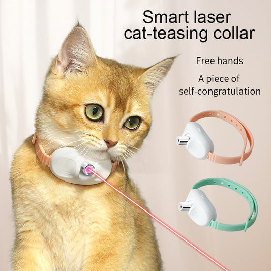 USB Rechargeable Interactive Laser Cat Teasing Collar