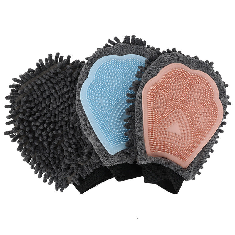 2-in-1 Pet Grooming Glove Brush