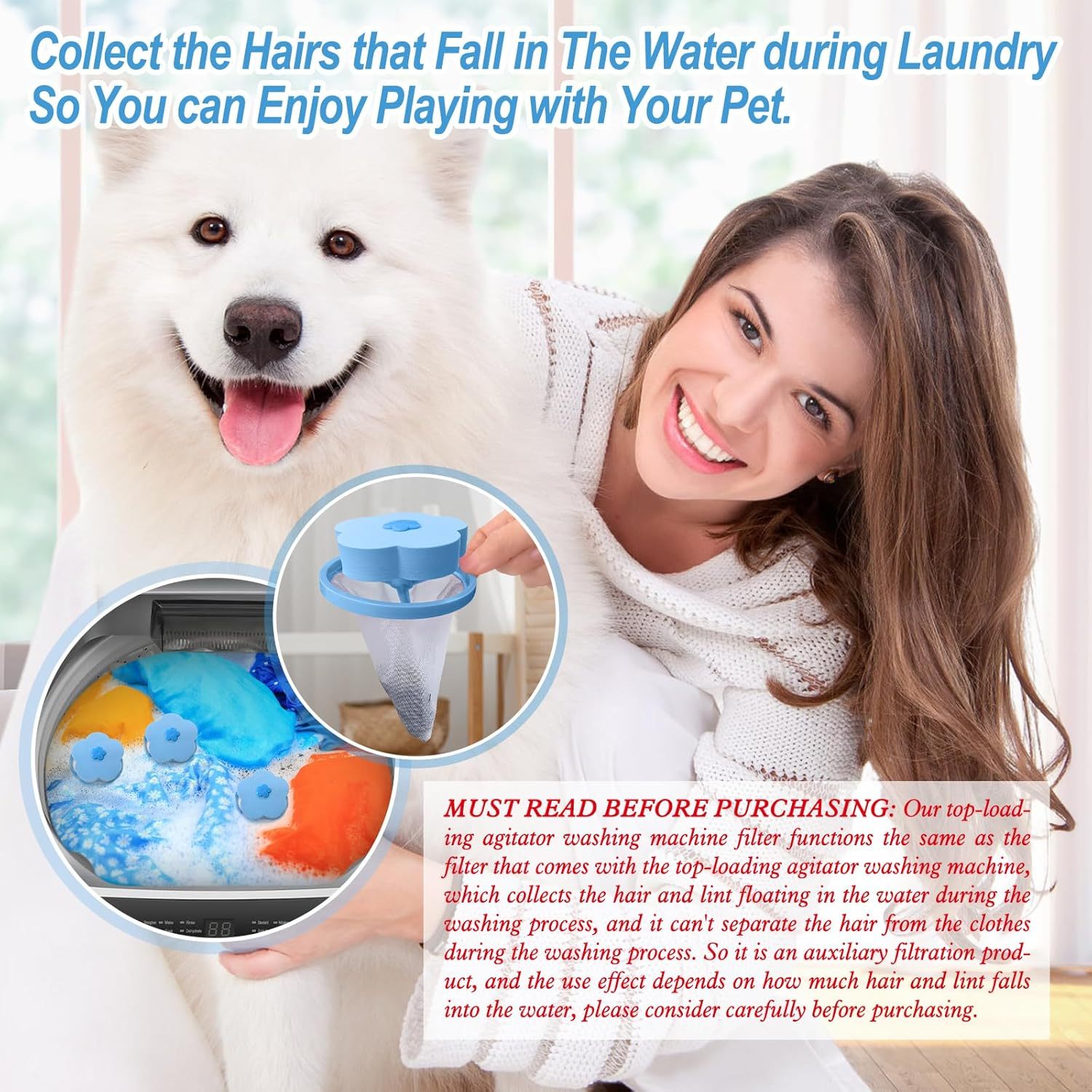 Reusable Pet Hair Catcher for Laundry