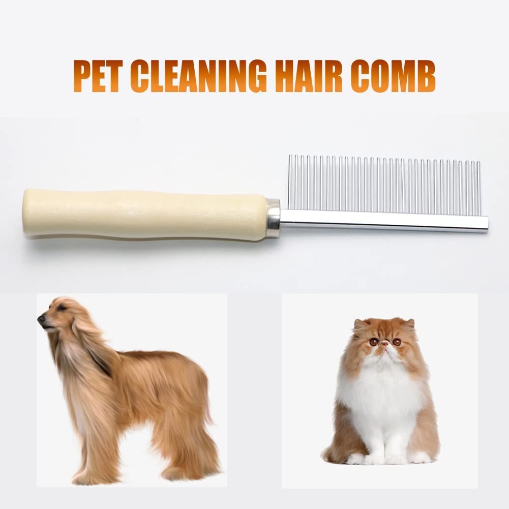 Wooden Handle Grooming Comb for Pets